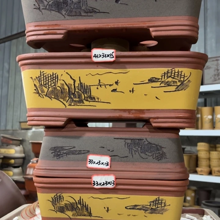 紫砂花盆128-4。