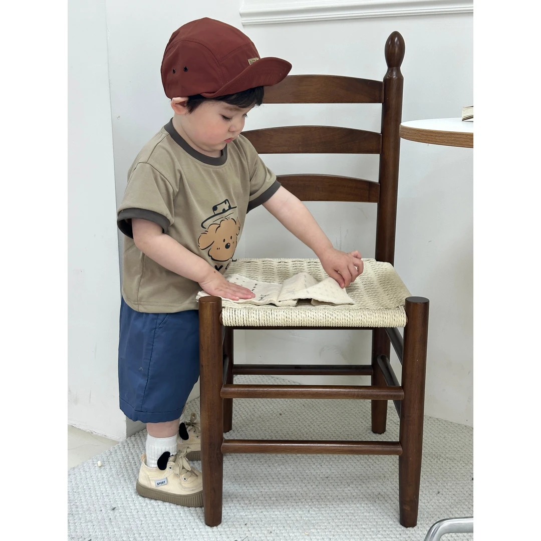 套装夏装2025新款短袖短裤夏季婴幼儿衣服分体卡通小狗套装2588