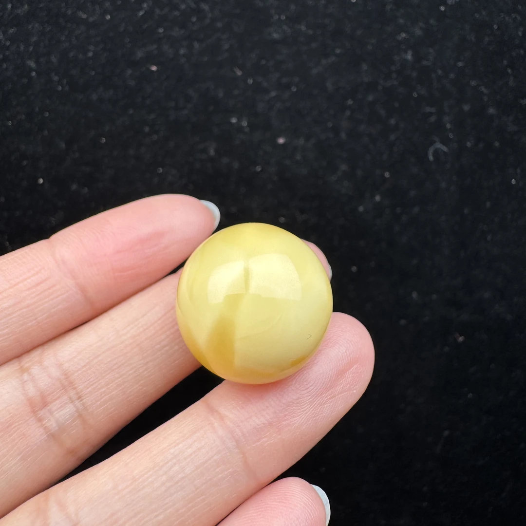 A1883天然俄料蜜蜡单珠19.8mm 支持鉴定 假一罚四