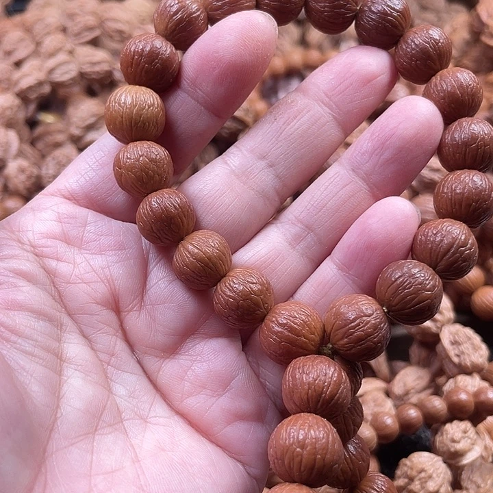 大***将猴头核桃手串1.3同尺磨盘风羽自然泛油