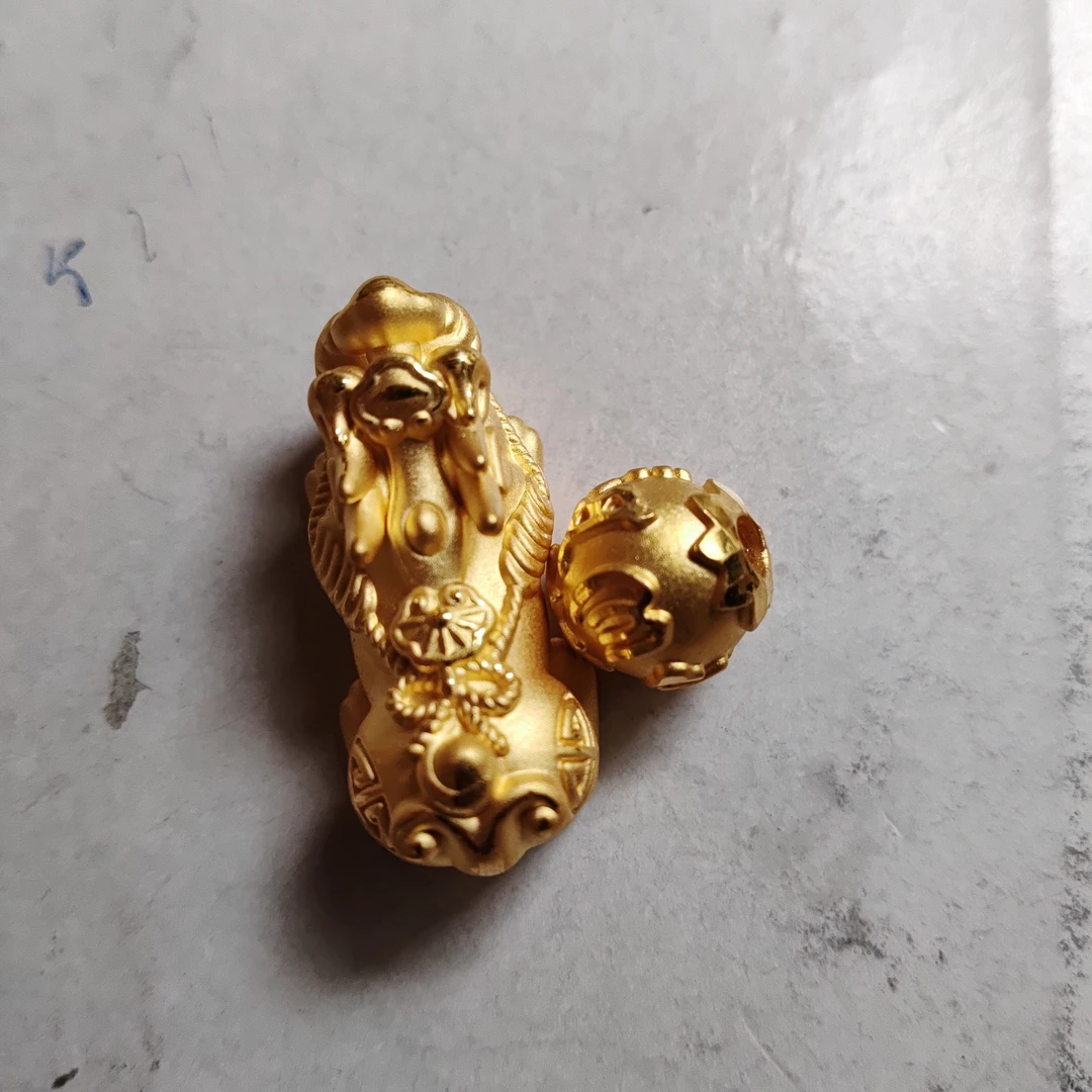 金元宝足金999貔貅珠子首饰
