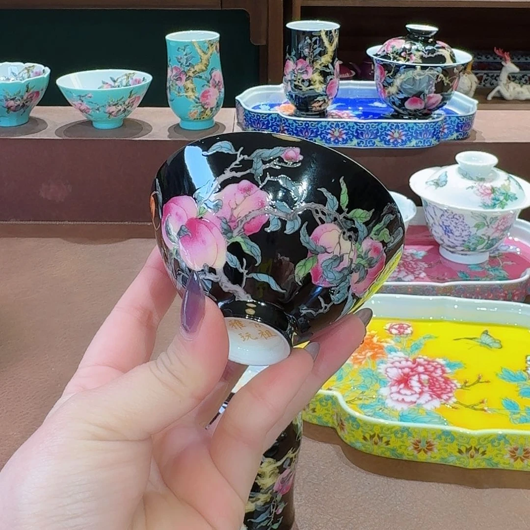珐琅彩主人杯茶具套装
