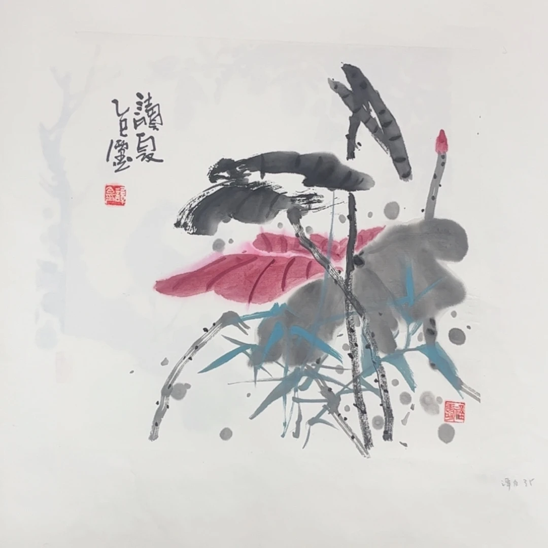 国画三尺斗方花鸟m