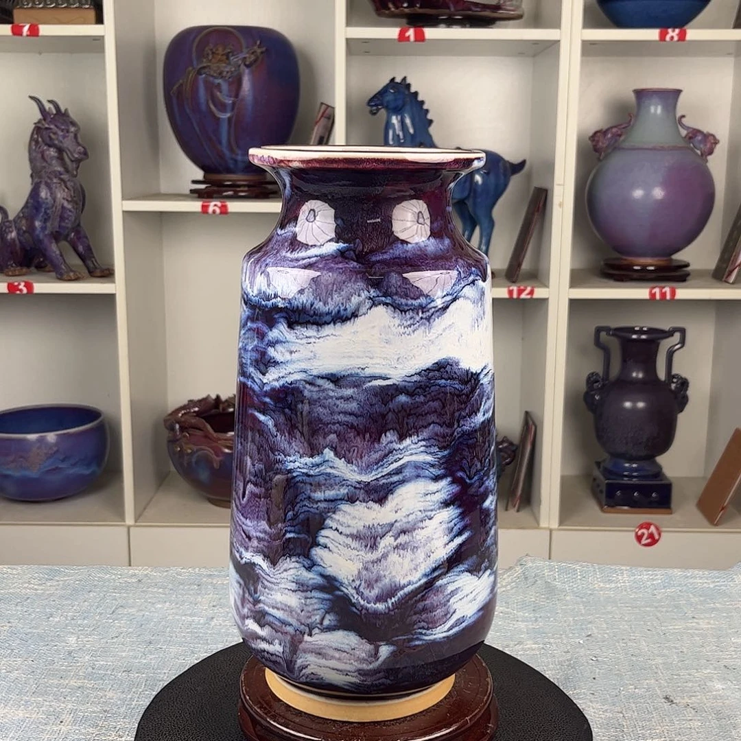 瓷片广口瓶 广纳财源珍品