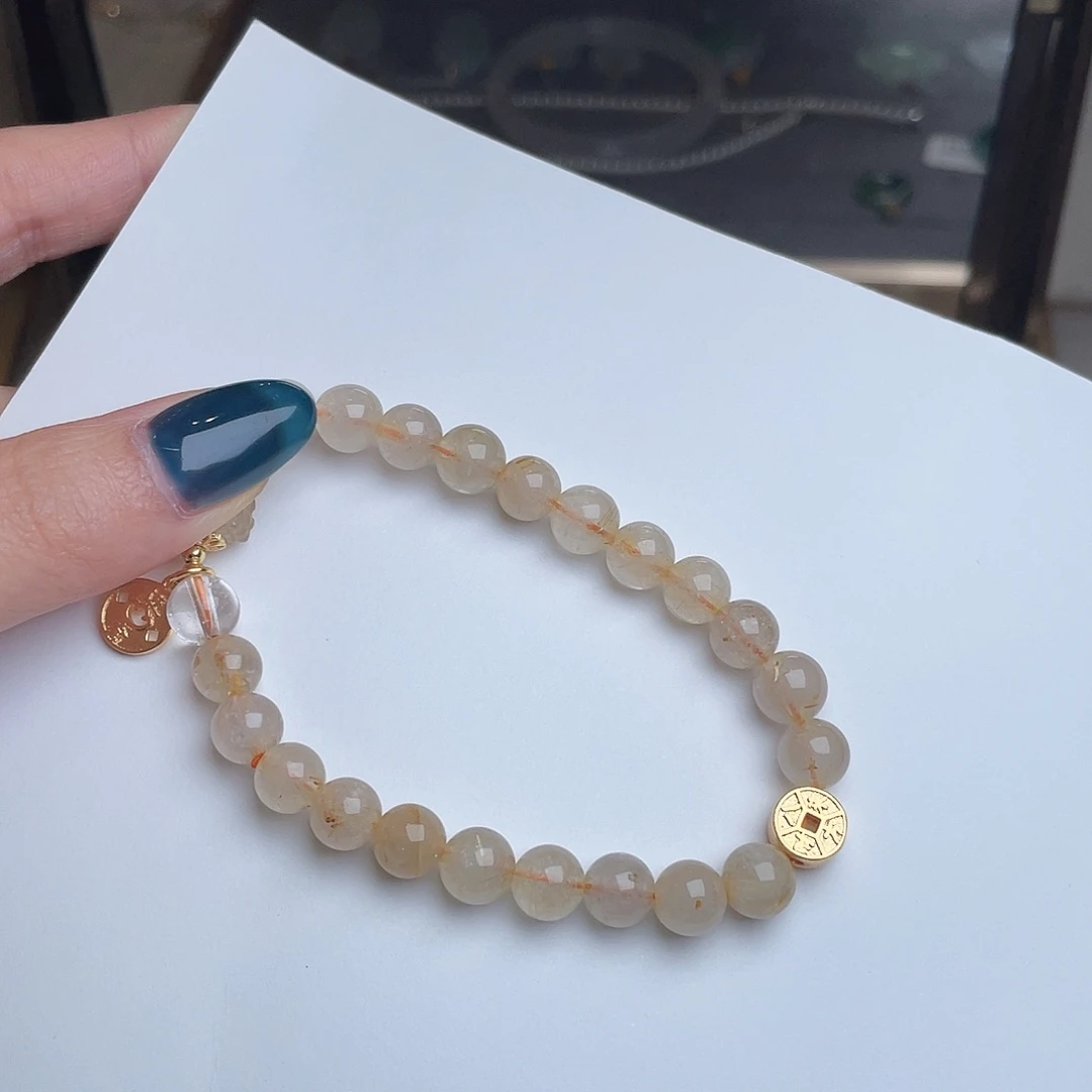 发晶手链合金金发晶Mq