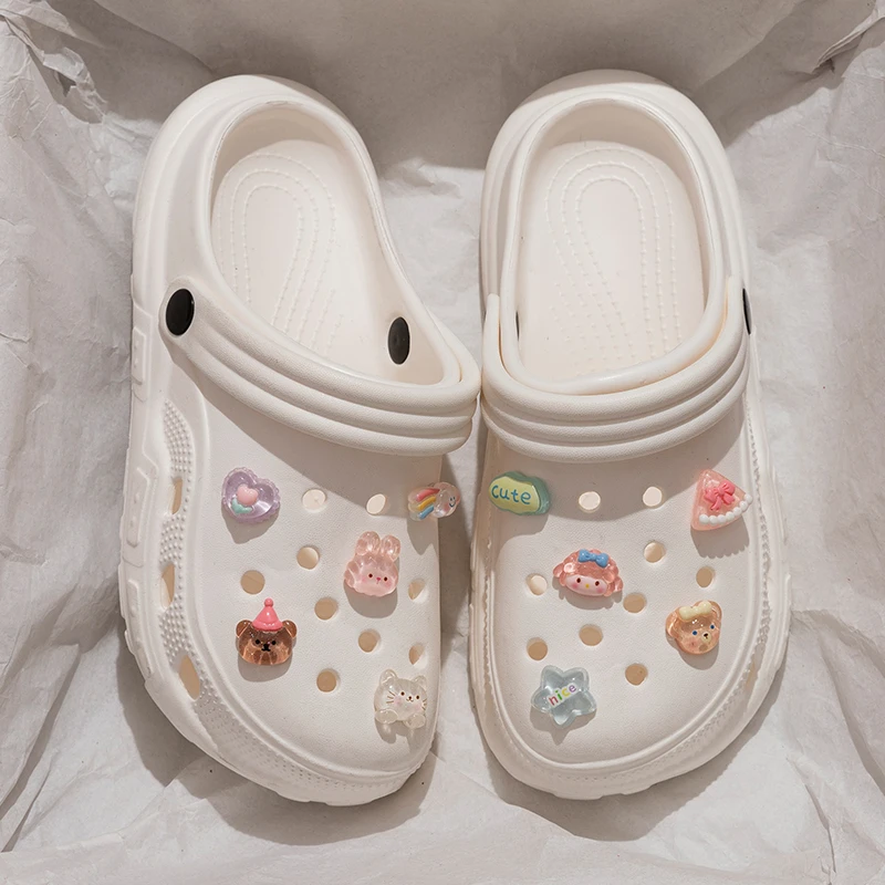 儿童洞洞鞋女孩2025新款夏季沙滩防滑中大童户外男童包头凉拖鞋女