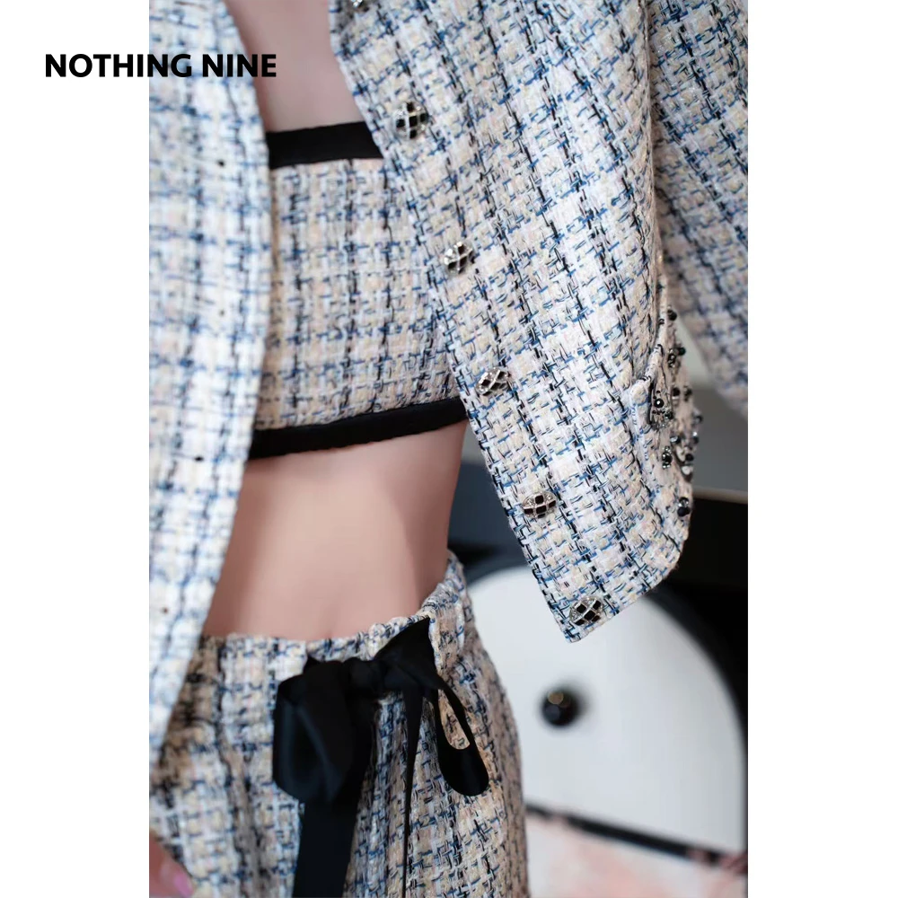 NOTHING NINE 默尔比菲士格纹抹胸