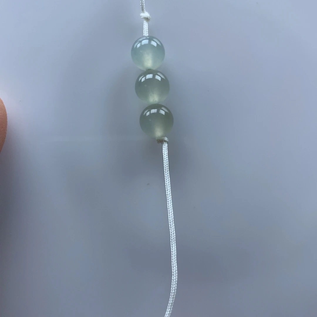 ****土翡翠未镶嵌颈饰缅甸天然翡翠珠子吊坠7.4卡3颗