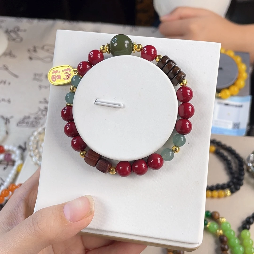 翡翠手饰银S925镀金镶嵌