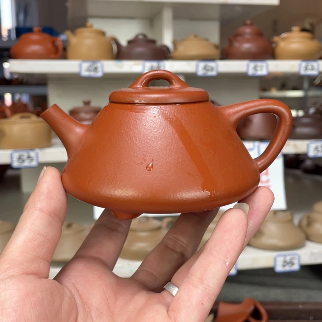 紫砂茶壶小煤窑朱泥全手工210毫升