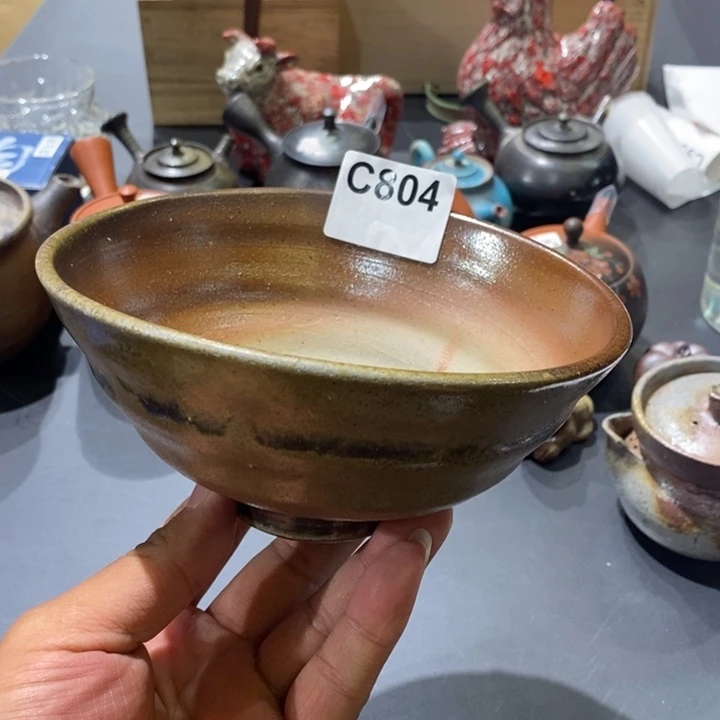 日本备前烧大碗大漏