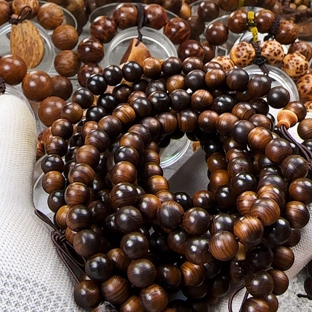 了***比柏木手串/手链太行崖柏0.8雷击瑕