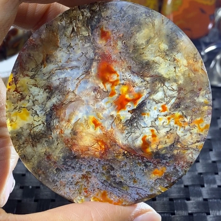 玛瑙/玉髓颈饰足银镀金镶嵌渺**我