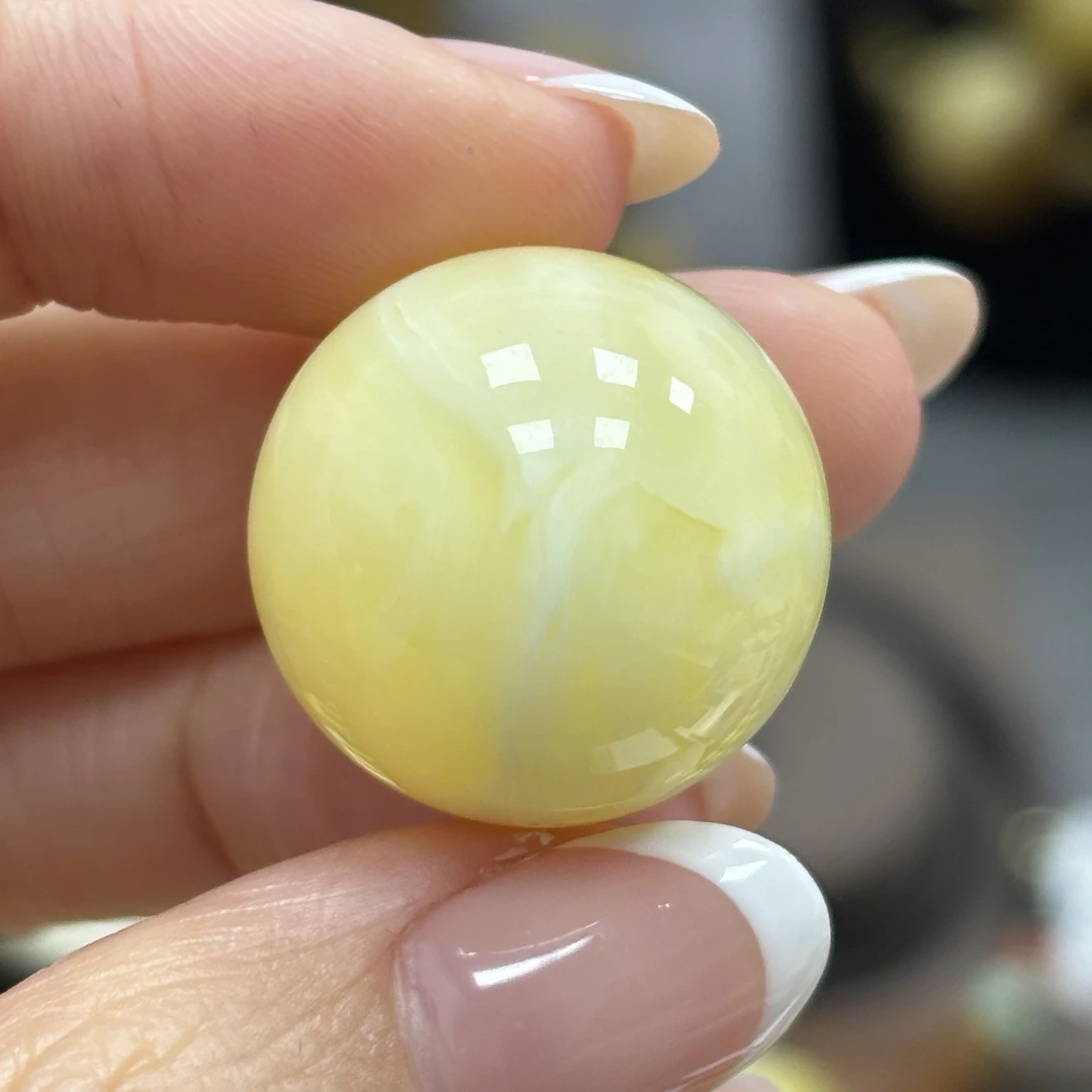 20.5mm带皮色· 1-小妖珠宝天然原矿琥珀蜜蜡