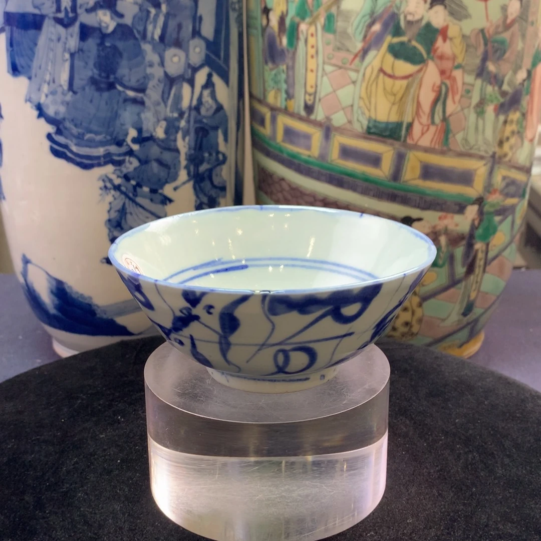 陶碗12862瓷器—青花花卉纹碗