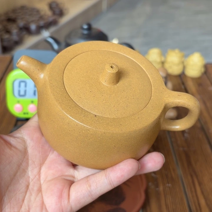 金***响茶壶紫砂宜兴原矿黄金段