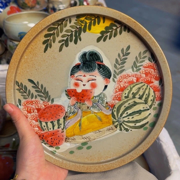 瓷片景德镇陶瓷手工手绘