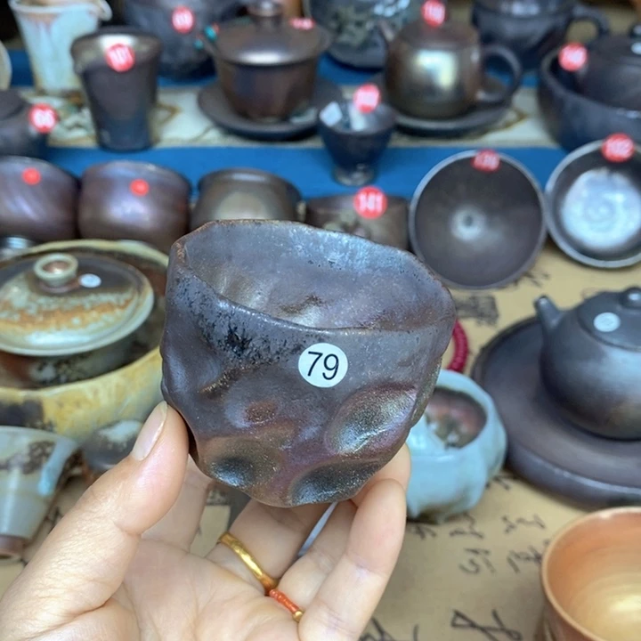 杯子纯柴烧裸烧手工茶器