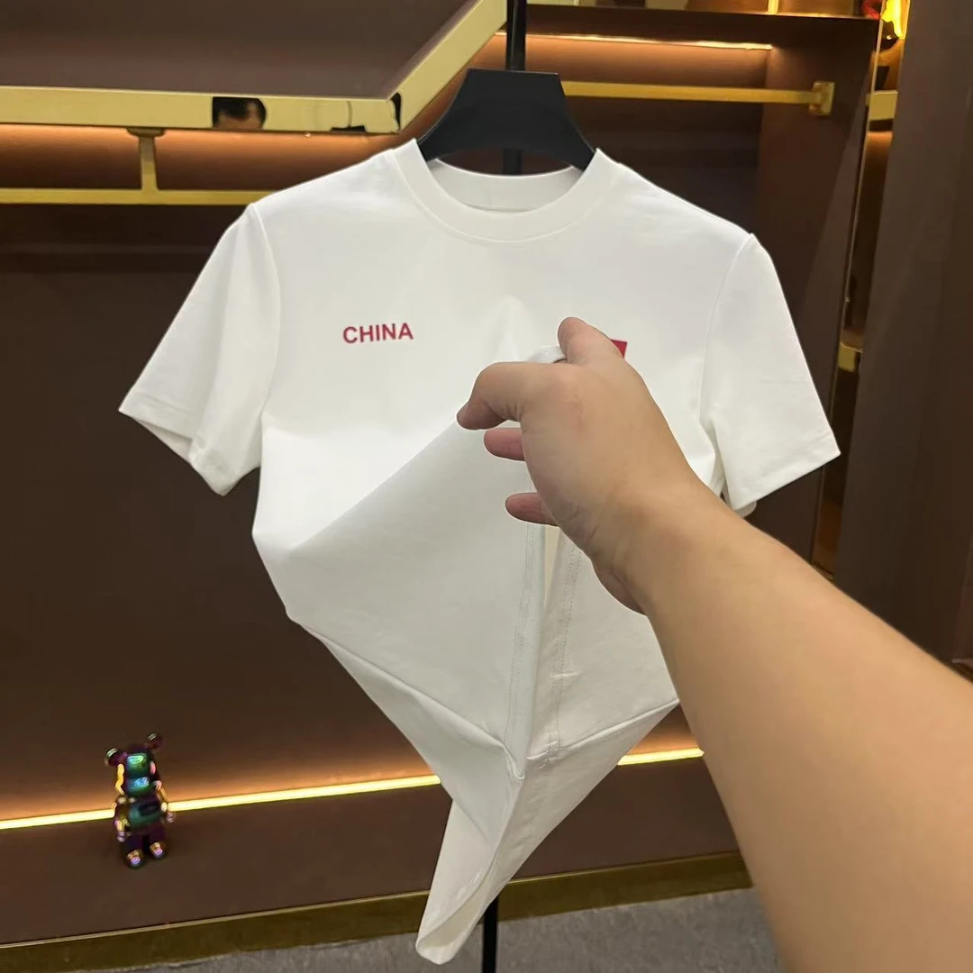 H【25220】早春新款休闲半袖纯色圆领上衣02-05