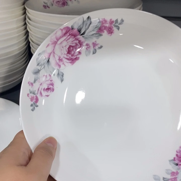 陶摆件121号8英寸4个装深圆盘