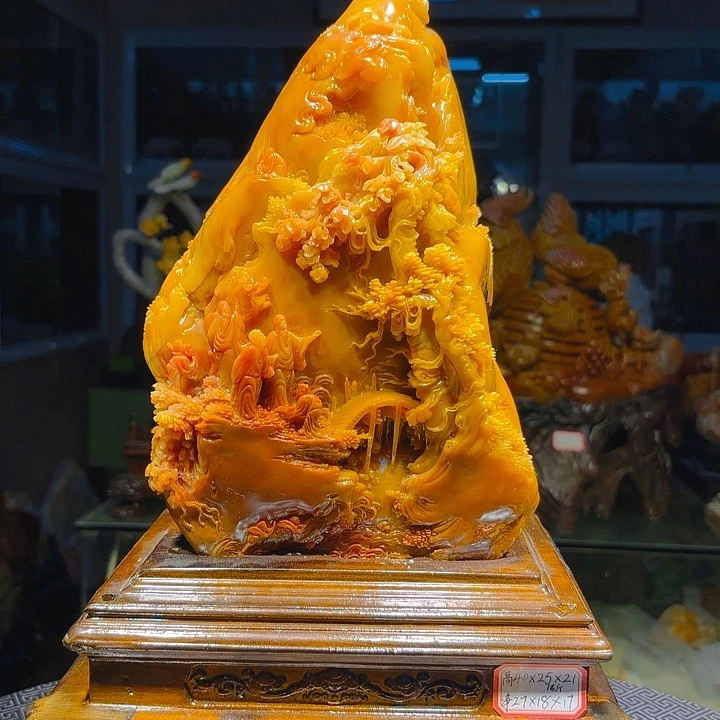 长***平寿山石寿山石雕刻工艺品