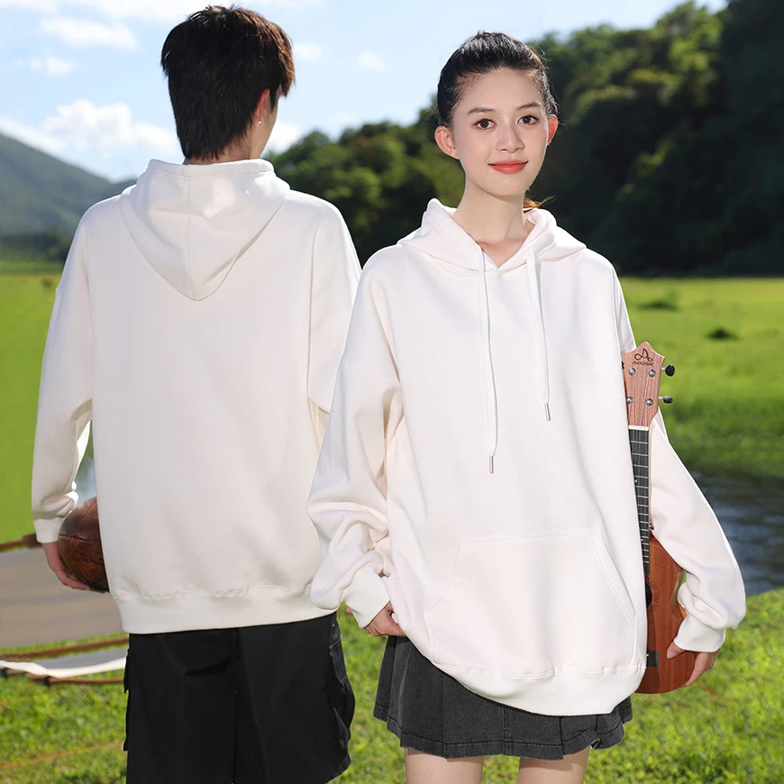 新款复合春秋大落肩款双层帽卫衣男女款休闲连帽衫长袖上衣外套潮