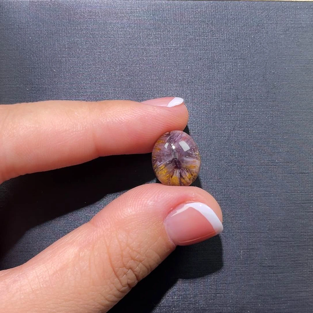 极光蛋面未镶嵌水晶悠*