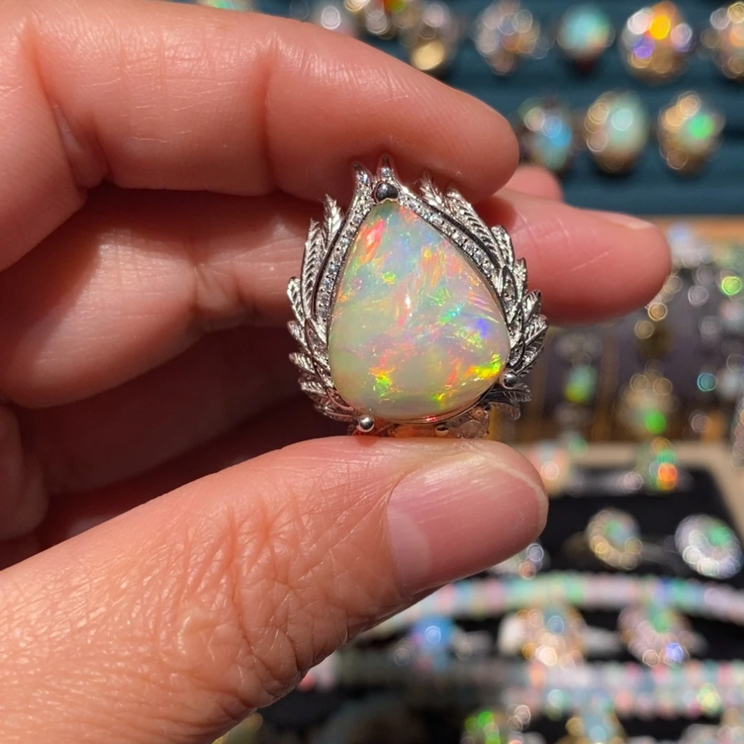 欧泊银S925镶嵌戒指