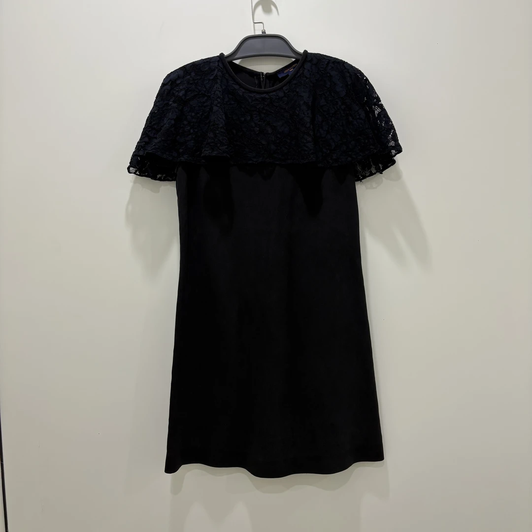 95新 LouisVuitton/路易威登 无味奢潮/名媛风圆领连衣裙8021