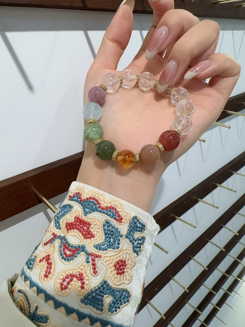 非金属仿水晶手链 SL-190轻奢高级感仿水晶多宝手链