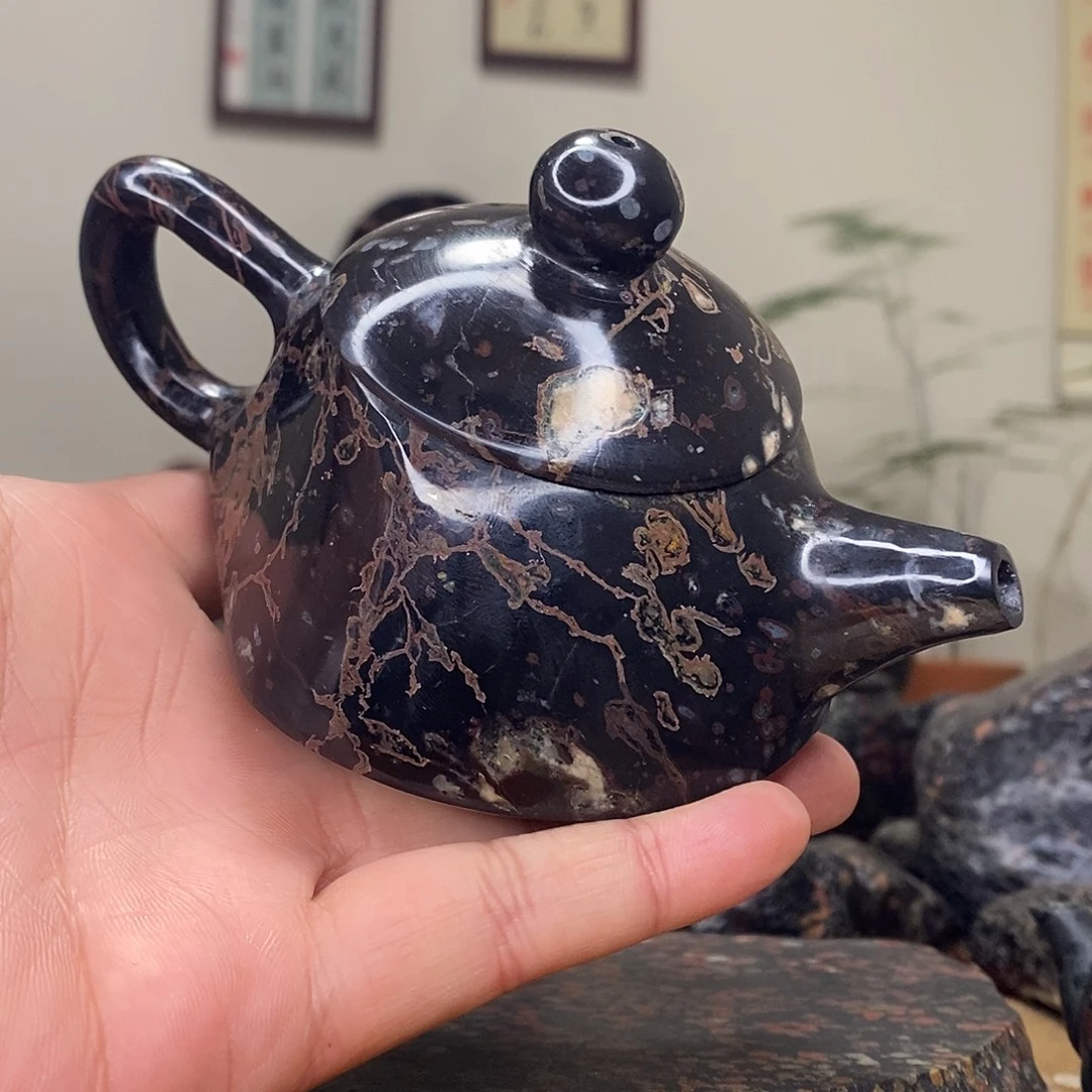 豫石匠梅花玉茶周边安山玉老料新年快乐