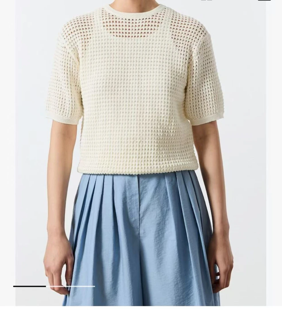 闪闪兒 DELL*A LAN*A家夏款镂空针织衫14006