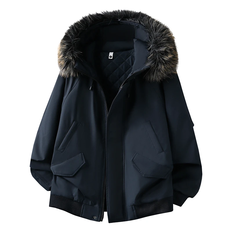 冬季保暖加厚潮流短款连帽休闲宽松防风户外时尚新款女装薄