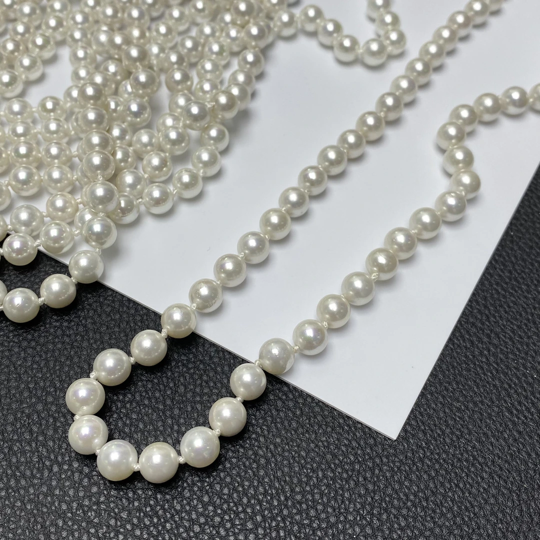 「戴琴珠宝」DQ16-贝珠8mm左右130cm长链(多样性发其一)