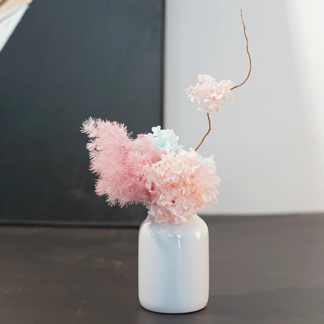 妗画[粉黛]永生花家居装饰桌面餐桌电视柜鞋柜精品摆件