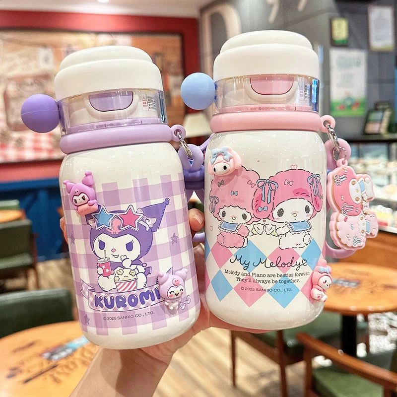 儿童保温杯女孩上学专用可爱双饮吸管杯小学生316食品级便携水杯