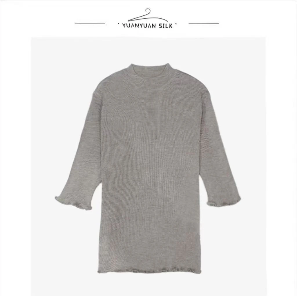 A 稀有日单！100%桑蚕丝高弹螺纹！2025新品好穿显瘦 无骨轻柔l63-8