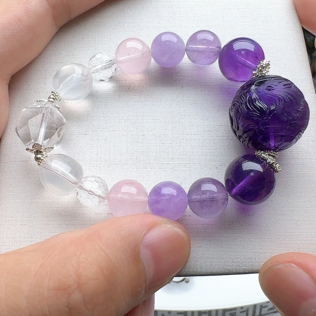 水晶手串合金紫水晶