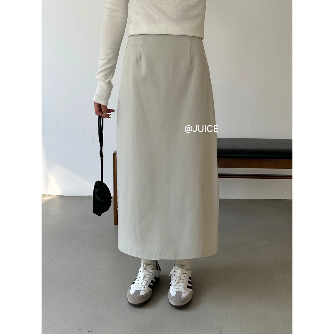 250508#显瘦百搭直筒不显胯A字半身长裙