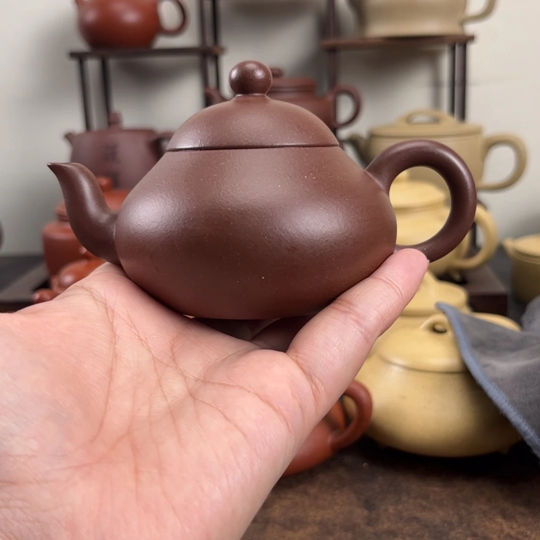 茶壶紫砂全手梨形160毫升