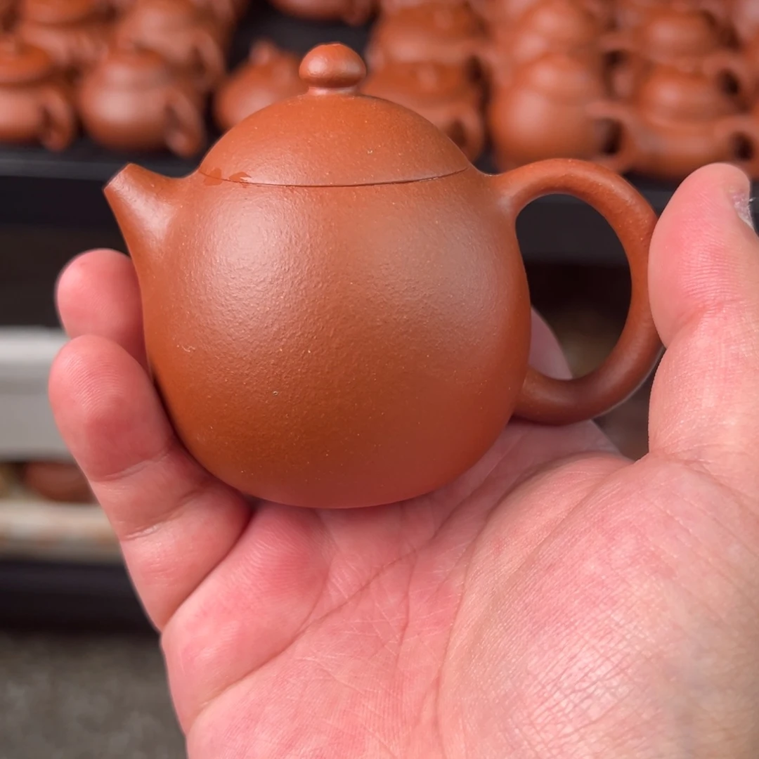 茶壶紫砂100cc红降坡龙蛋