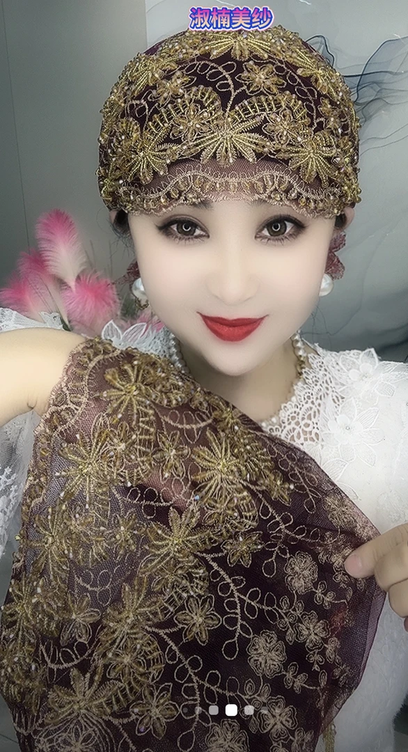 蕾丝夏季头巾帽休闲风包头帽帽子水洗镂空女士遮阳渔夫帽网帽