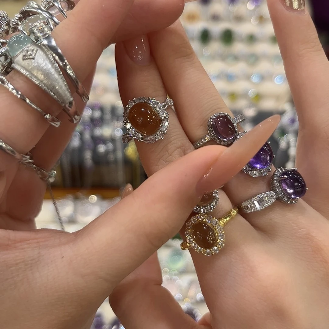 银S925镶嵌颈饰黄晶哇****?戒指