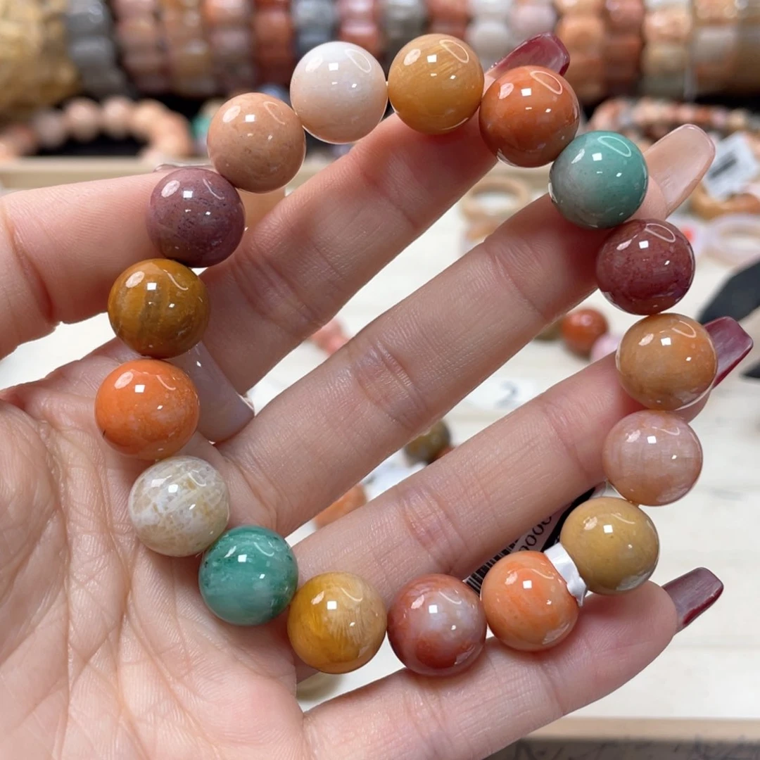 硅化珊瑚（珊瑚玉）手链未镶嵌花****时349