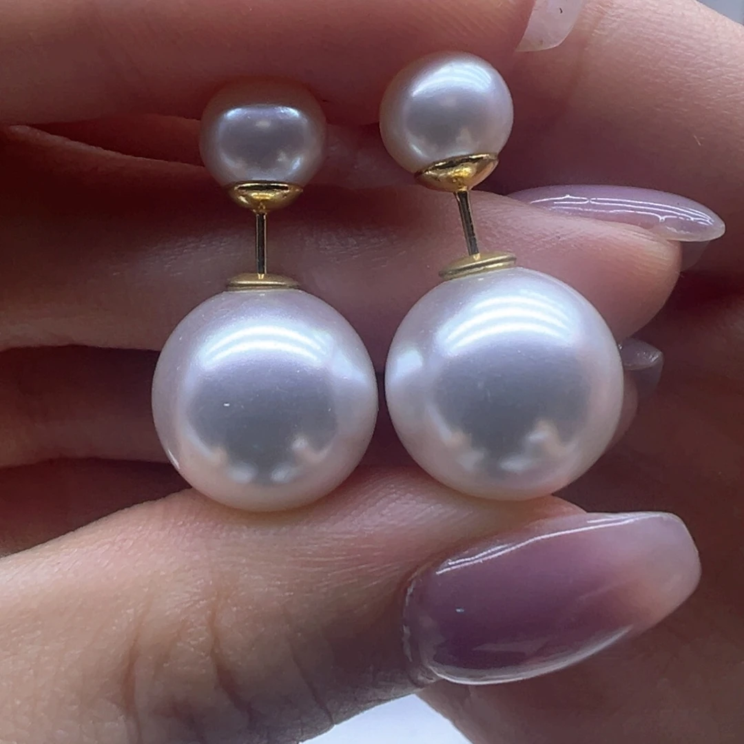 银S925镶嵌淡水珍珠耳饰