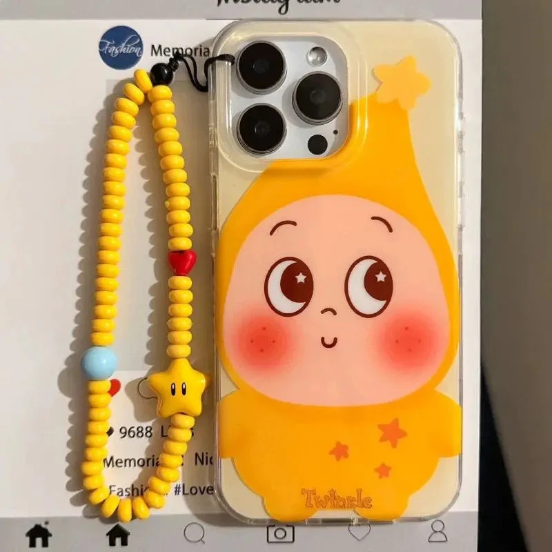 韩式ins风星星卡通小人适用苹果17promax手机壳iphone15pro女1413
