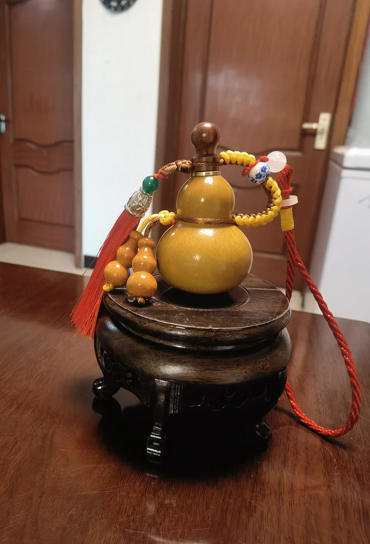 【桃木镶口葫芦挂件】天然葫芦，文玩葫芦，家居摆件