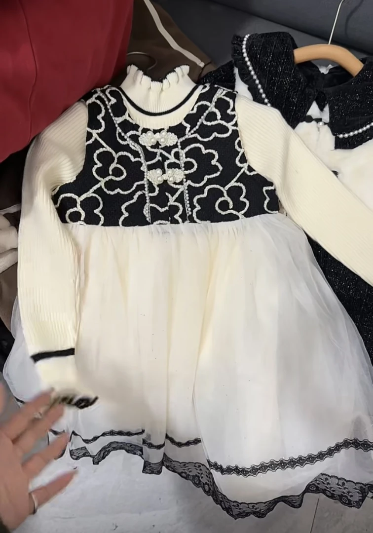 {瑕疵打底染色}女童套装裙秋冬两件套洋气