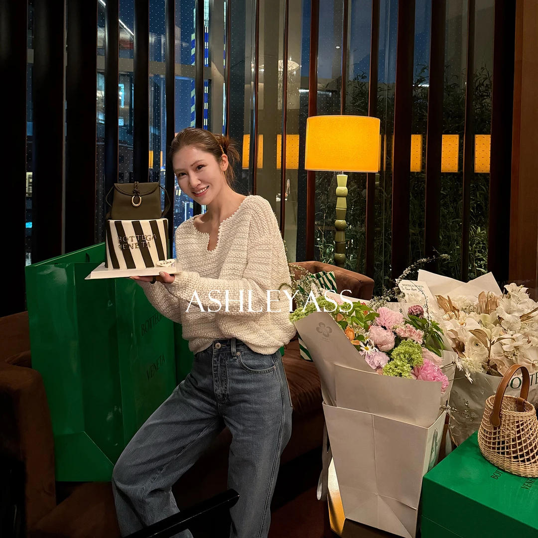 【ASHLEYASS】“自然美学”7针光织机小U领手工钩花针织衫LSS250290Y