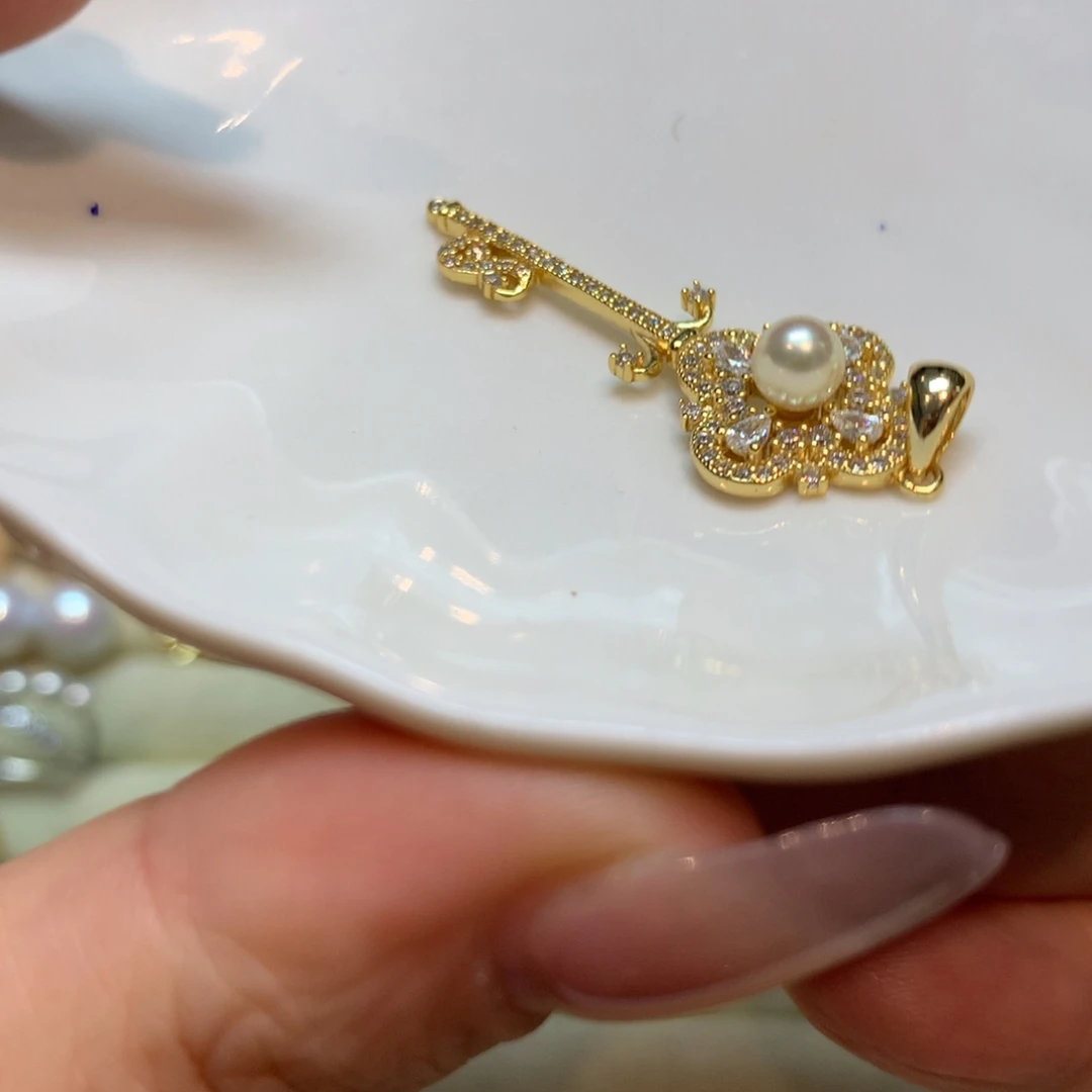 海水珍珠颈饰银S925镶嵌